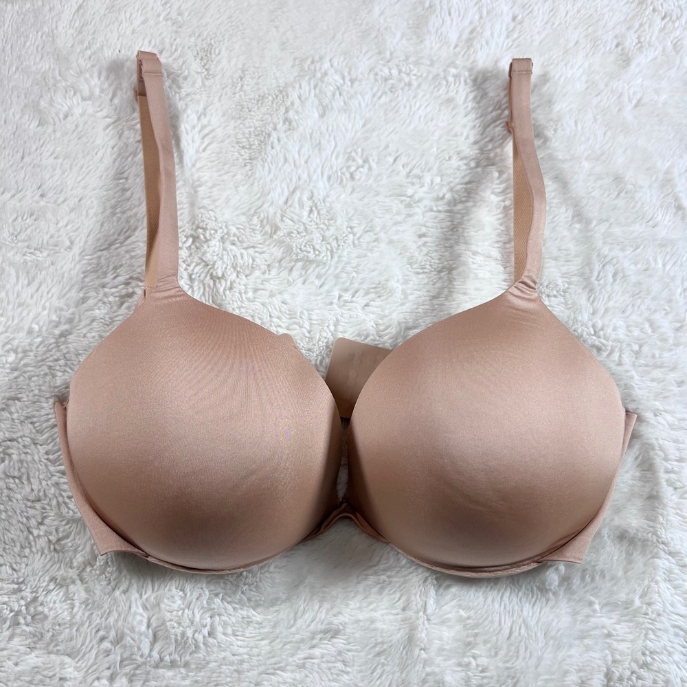 Skims T-Shirt Bra Clay Nude Underwire Molded Cup Adjustable Straps Size‎ 32DD - Picture 1 of 12